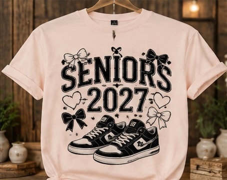 Seniors 2027 graduation class t-shirt